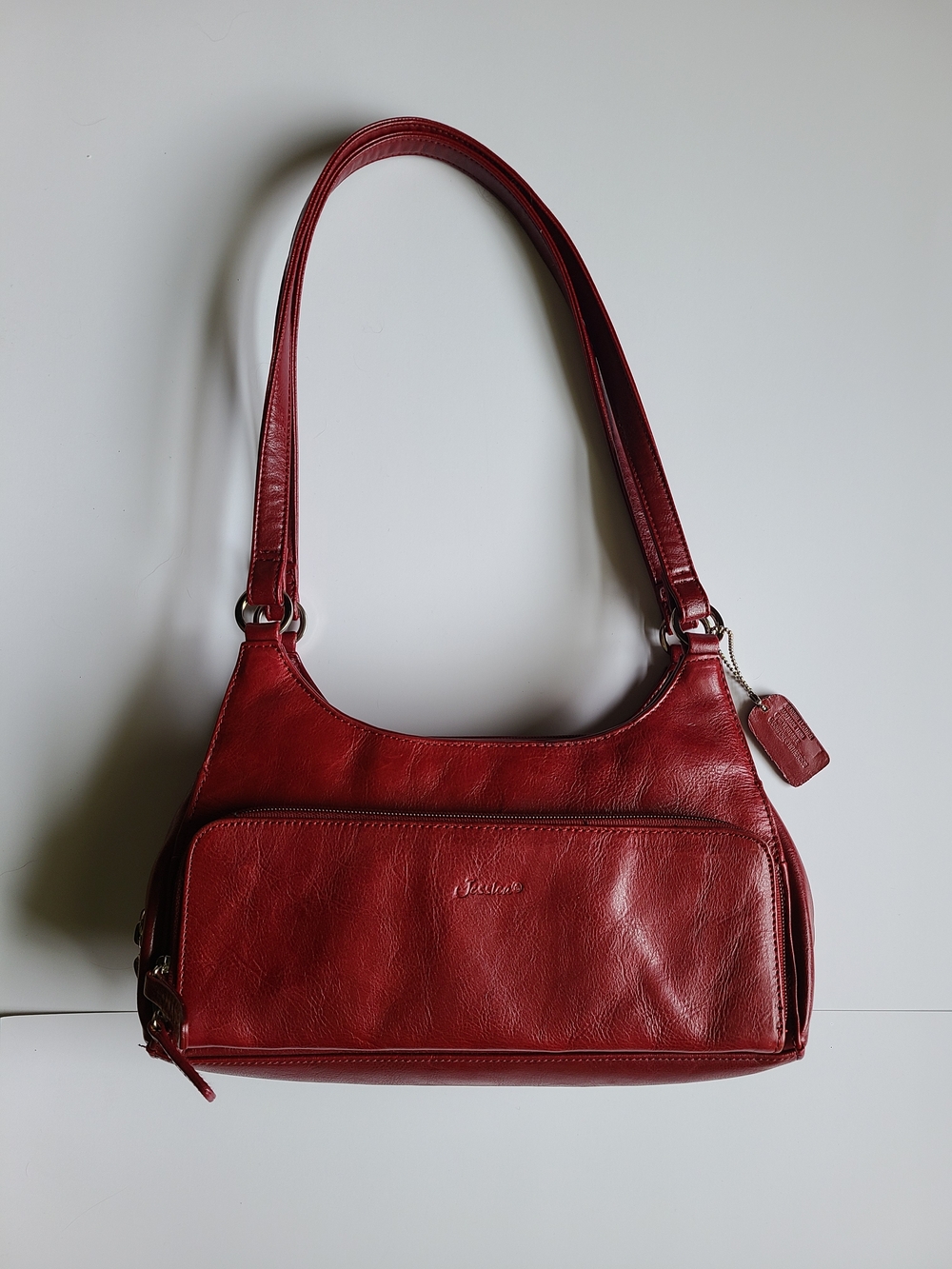 Vintage Jessica Genuine Leather Red Shoulder Bag